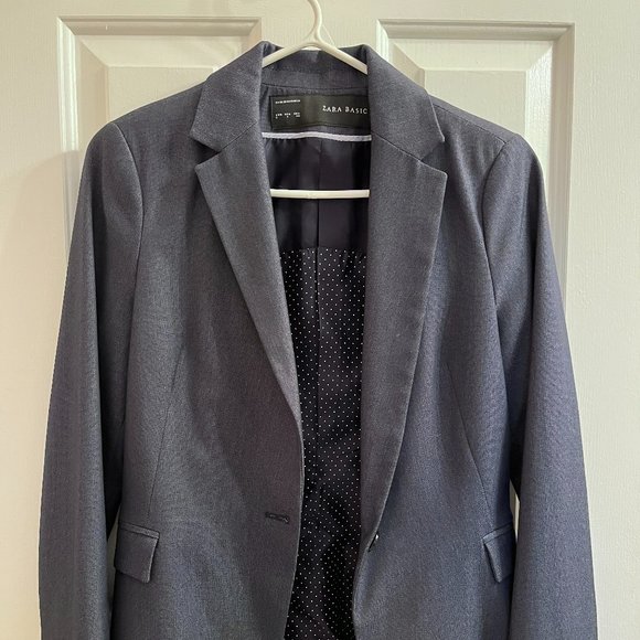 Zara Blazer with Polka Dot Lining - Picture 1 of 7